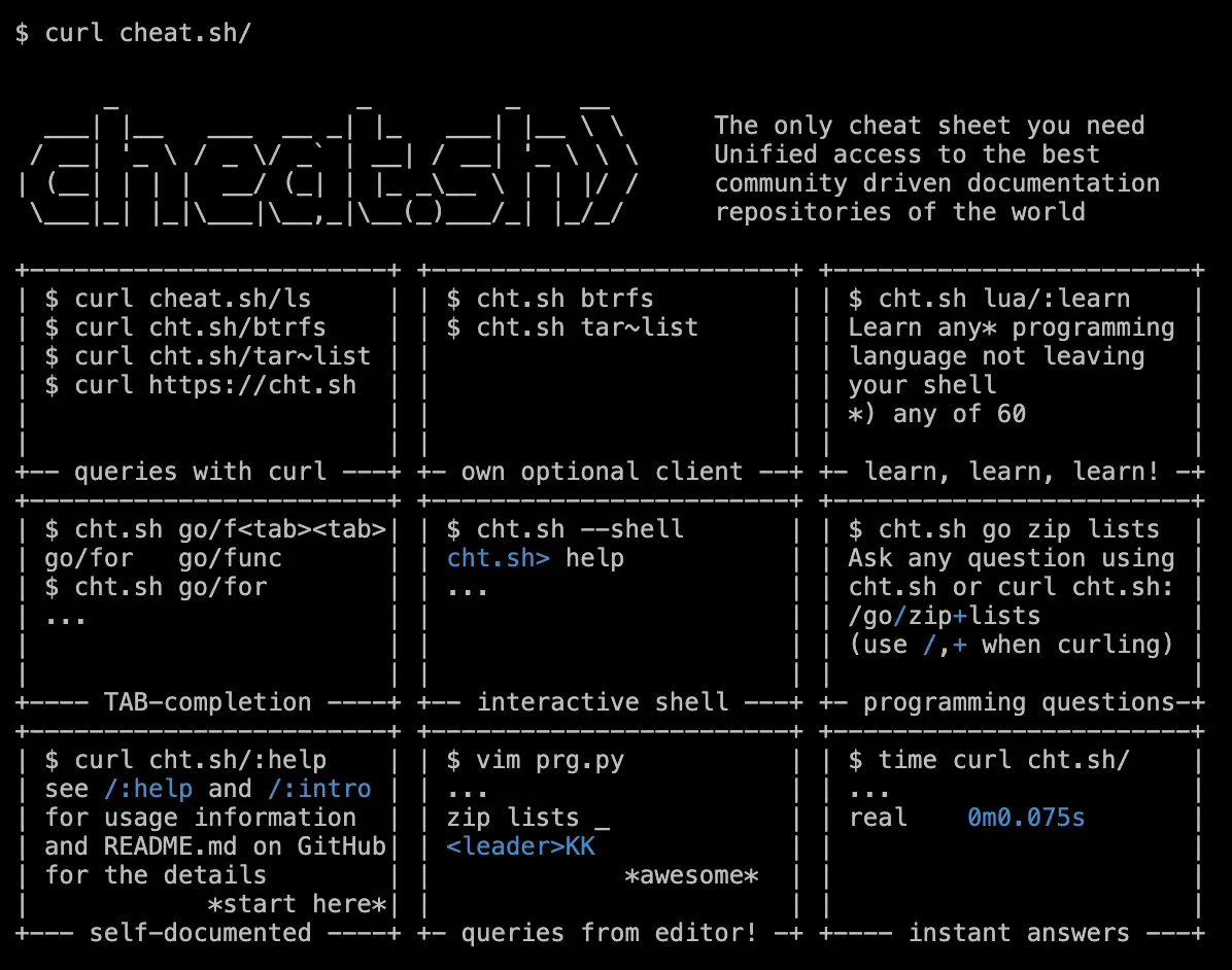 terminal cheatsheet