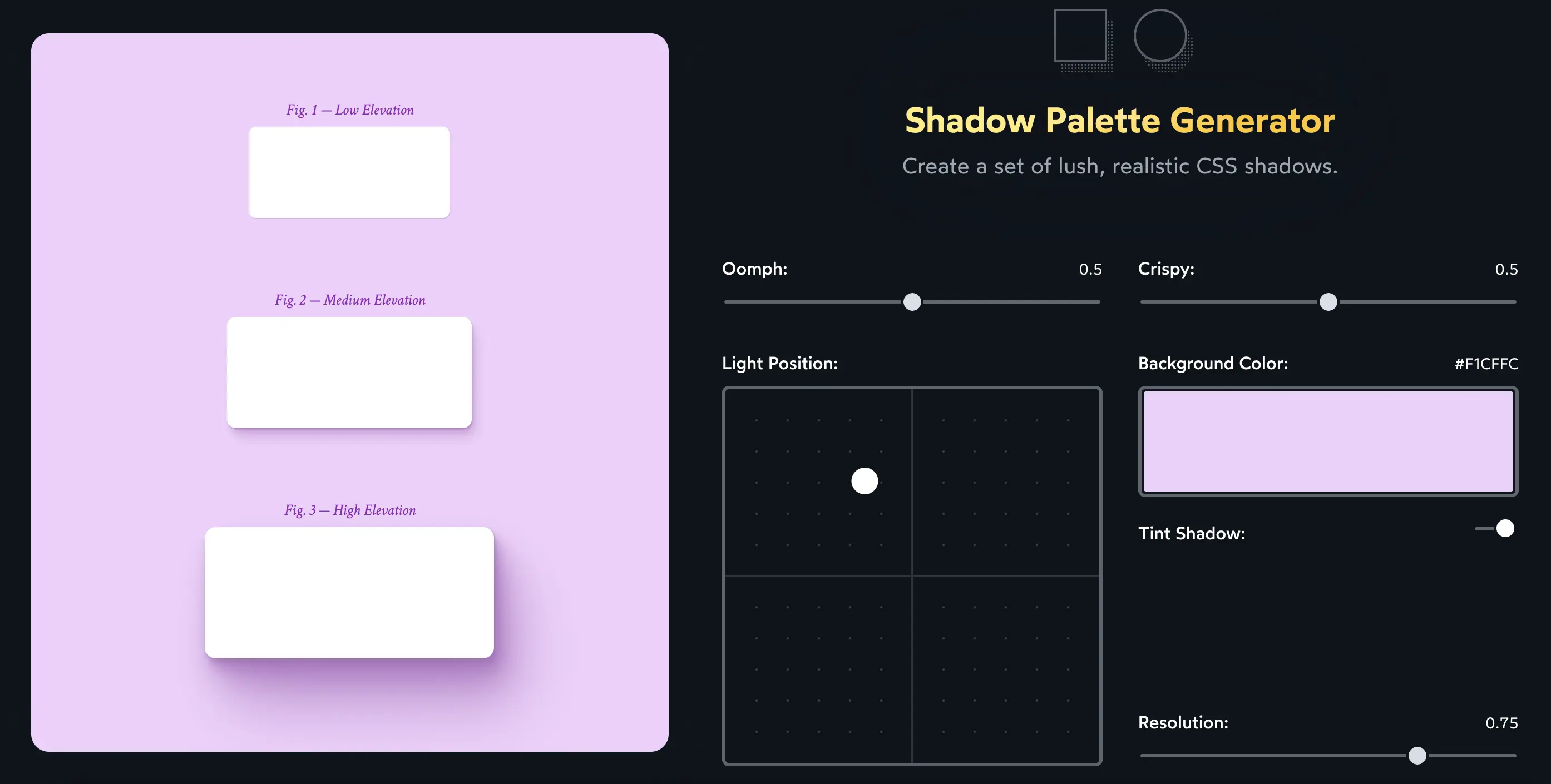 shadow palette